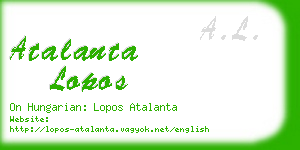 atalanta lopos business card